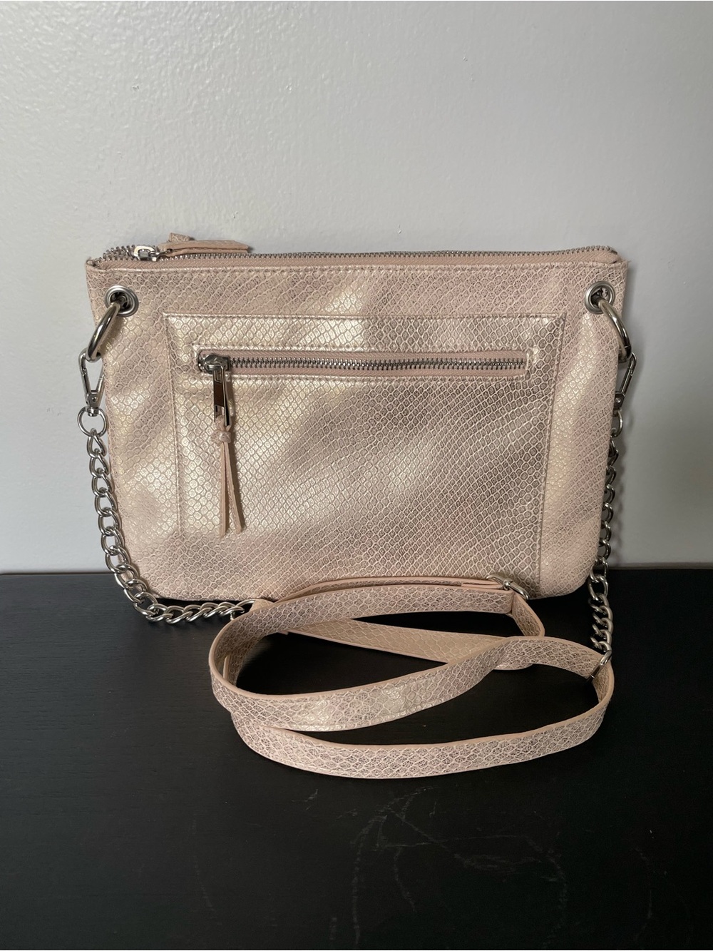 Max Studio Women's Metallic Blush Crossbody Bag